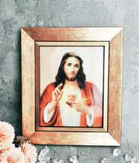 Obraz Serce Jezusa 28 x 33 cm 54372, wykonany na płycie w kolorze, ra