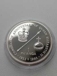 Тонга 1 паанга серебро 1993г-31,1г.