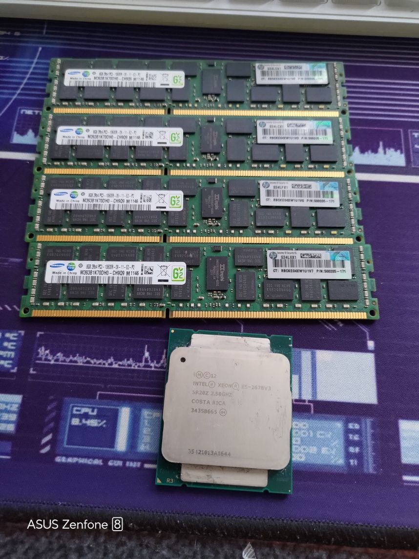 Xeon E5-2678 v3 2.5-3.3Ghz 12/24HT + DDR3 ECC 32gb Samsung
