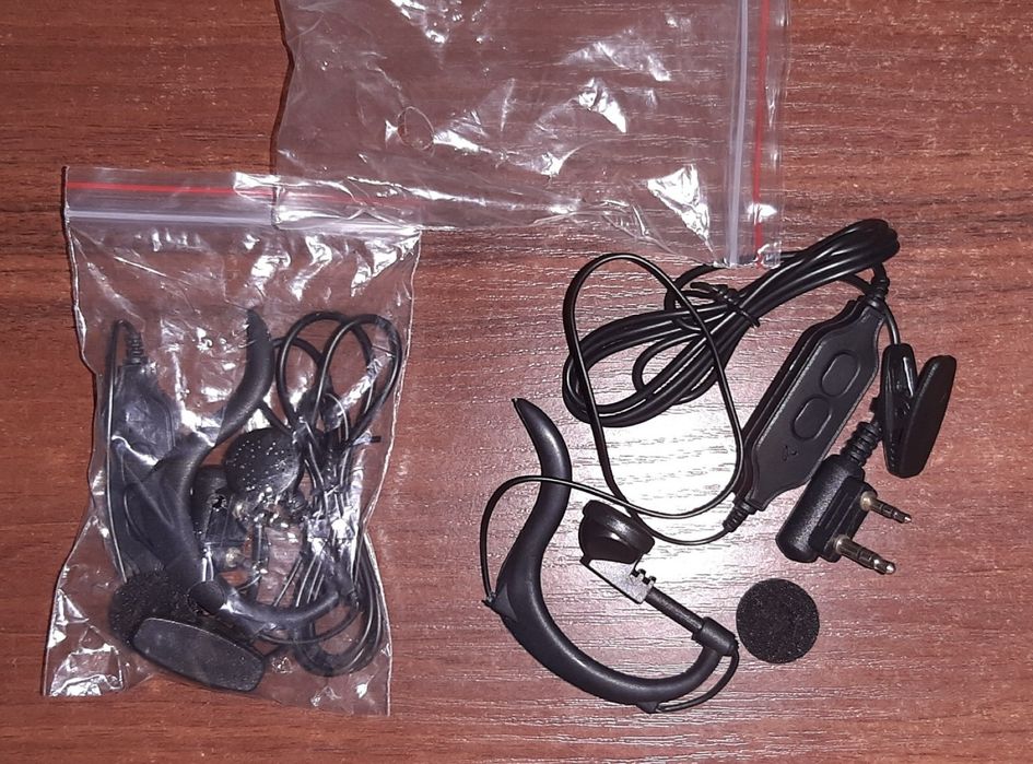 Гарнитура с двойной кнопкой PTT Mirkit для раций Baofeng/Kenwood