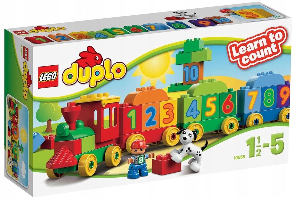 Klocki lego duplo pociąg z cyferkami 10558