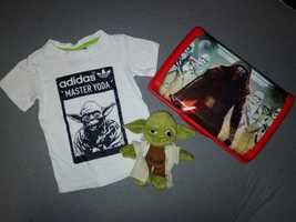 Zestaw "Star Wars" YODA | koszulka r.86 + maskotka + pojemnik | adidas