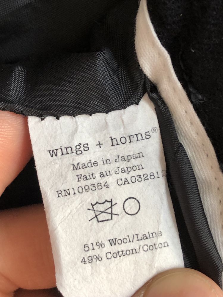 Штани від японського бренду Wings+Horns Wool Tokyo Pant