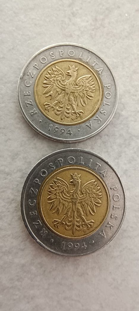 Monety 5 złotych 1994r