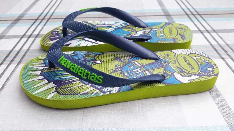 Havaianas 35 i 36 japonki klapki zielone granatowe