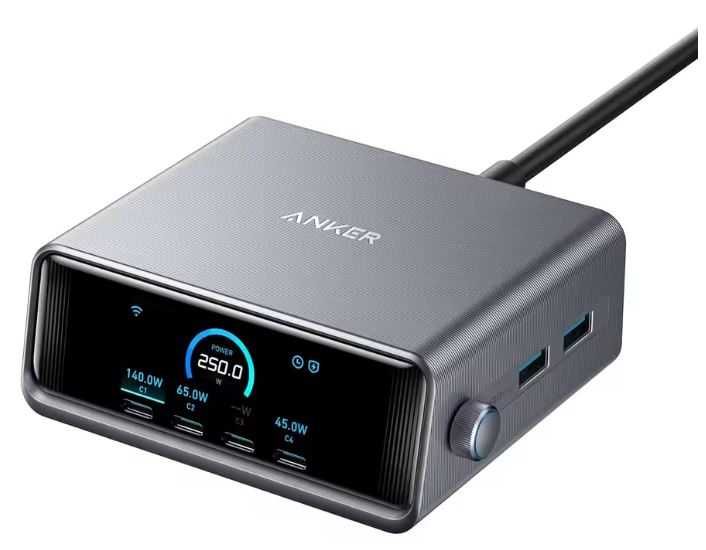 Зарядное устройство Anker Prime 250 Вт GaN Prime, Тип штекера: US Plug