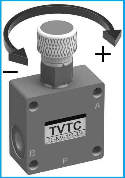 Regulator przepływu TVTC-50-NV-1/2"-3/4" POCLAIN HYDRAULIC