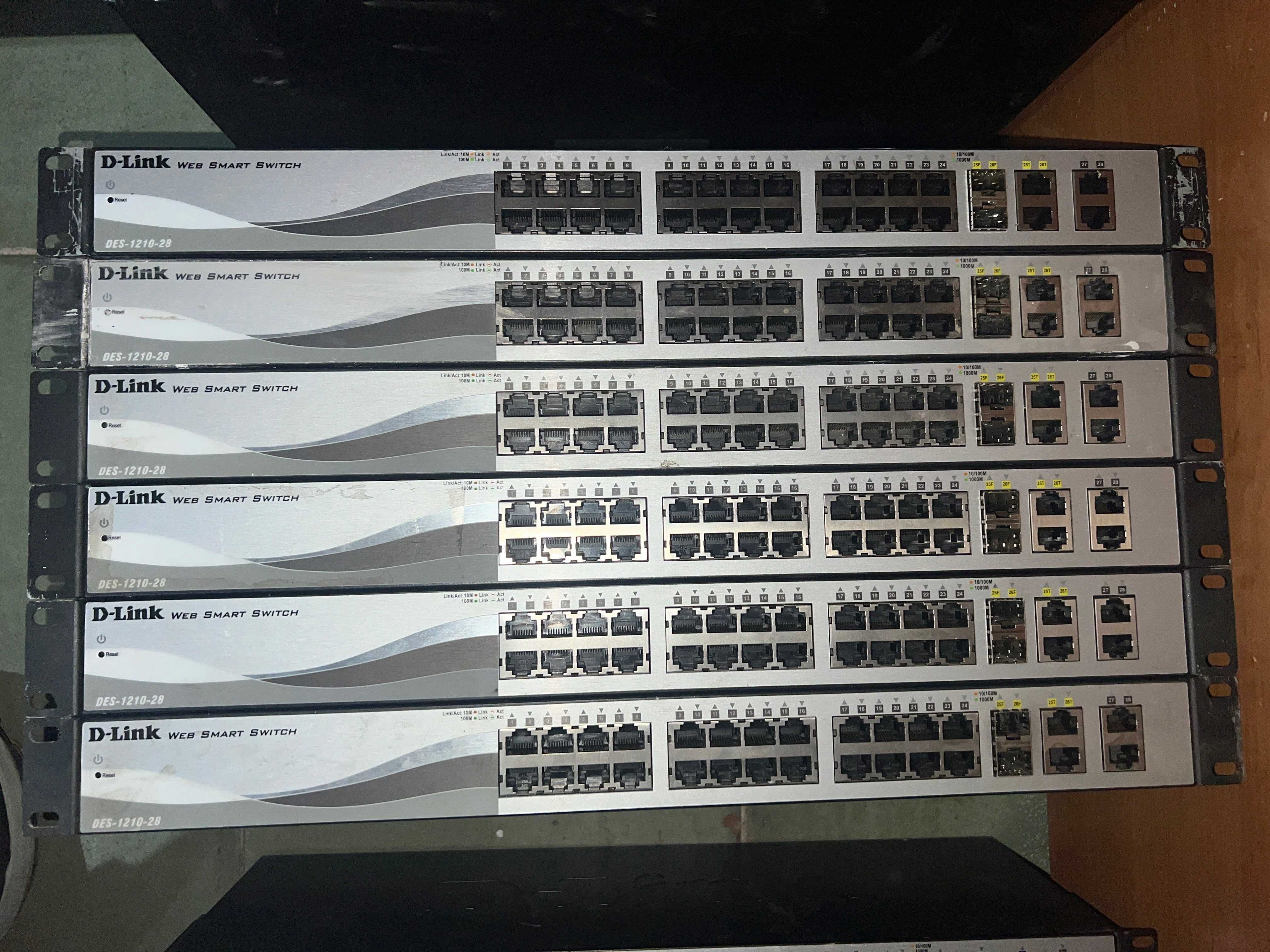 Коммутаторы D-link DES-1210-28 (52), DES-1100-26, TP-Link TL-SL2218WEB