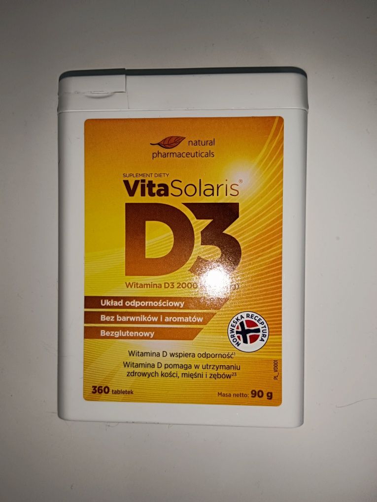 Witamina D3 D Vita Solaris 2000j 360 tabl VitaSolaris