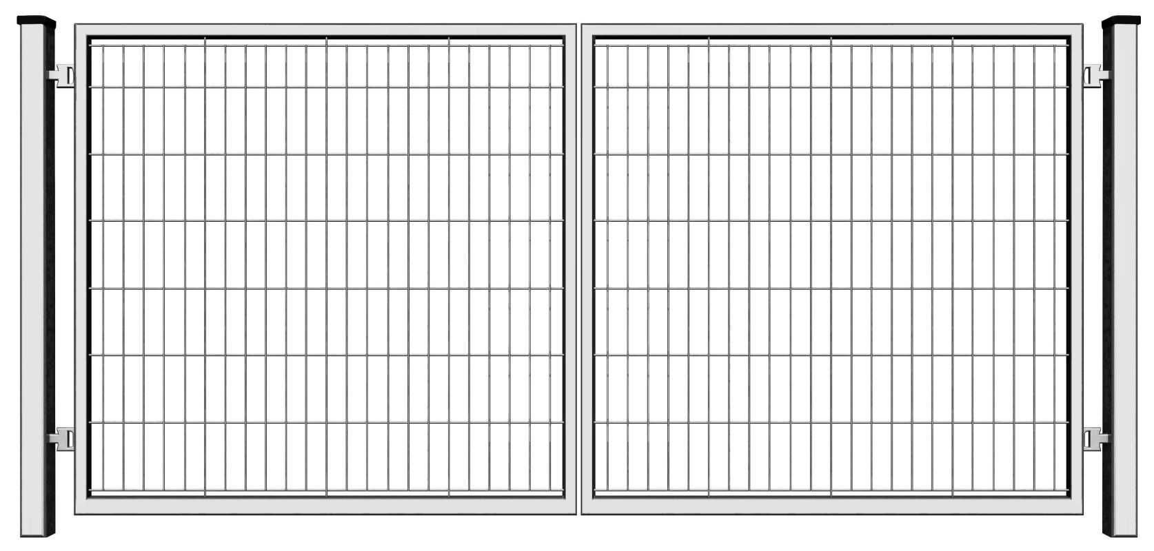 Brama dwyskrzydłowa panelowa 2D 400x150