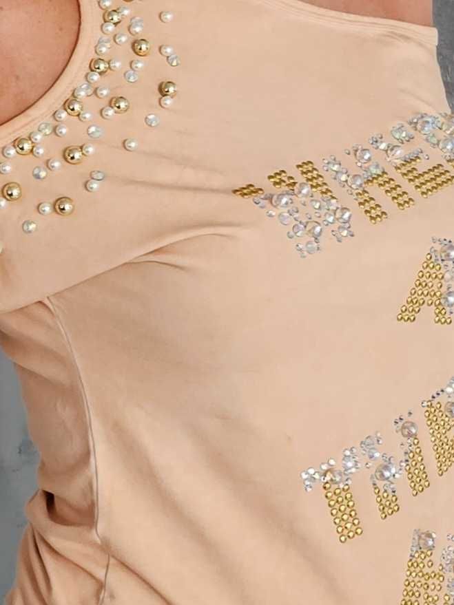 JUSTOR  bluza morelowa włoska roz M/L