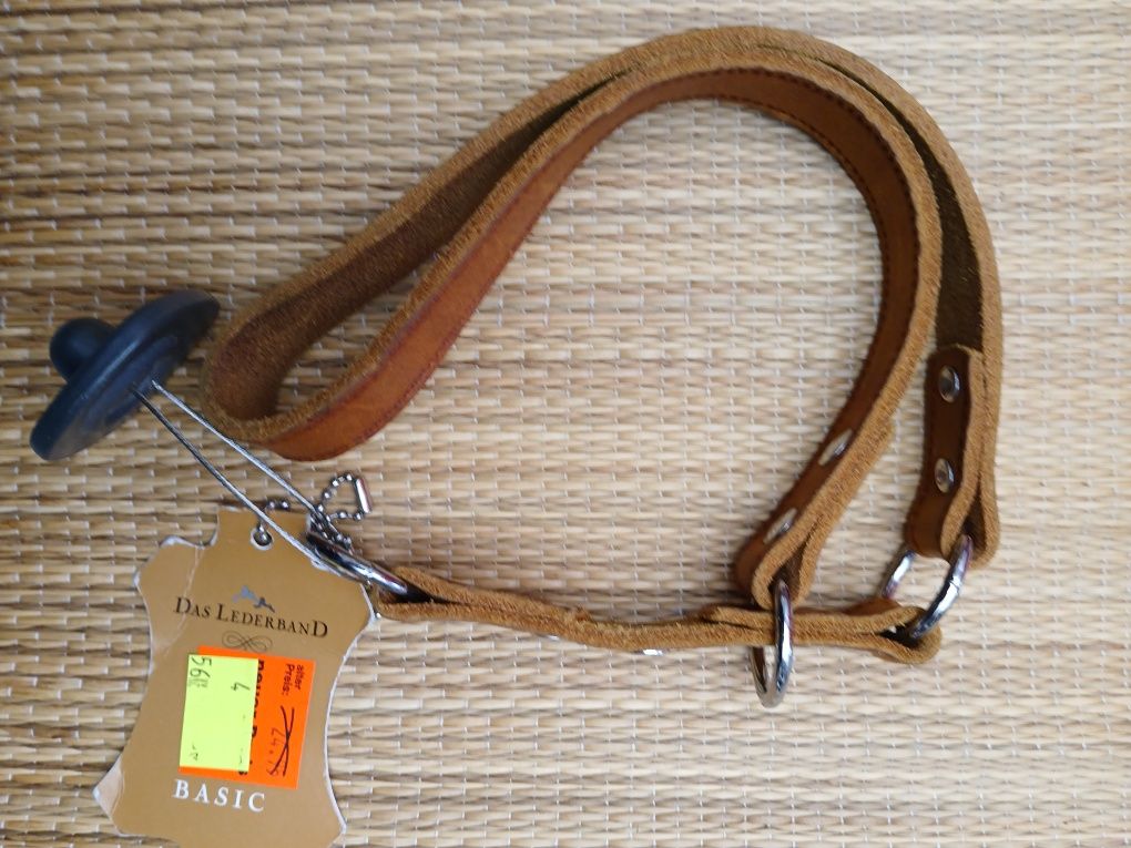 Obroża Das Lederband skórzana 55cm×20mm