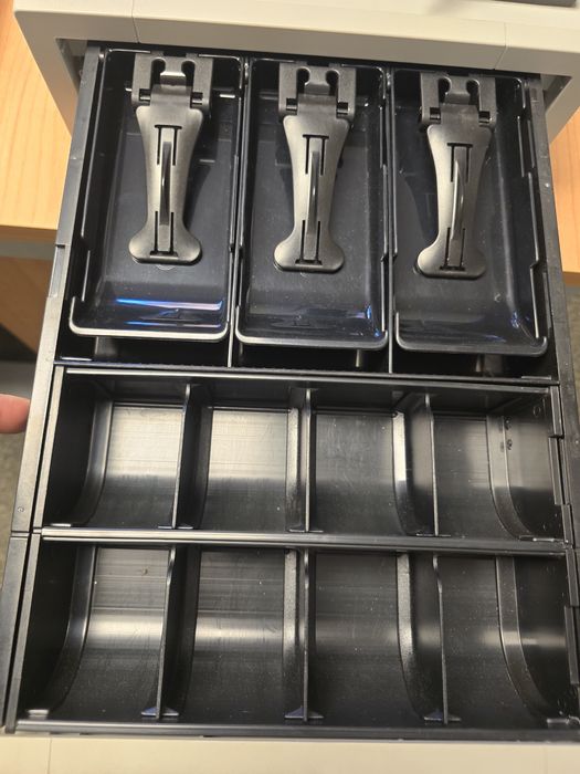 Szuflada kasowa elzab gamma A22 zestaw z dodatkowa kaseta i przystawką