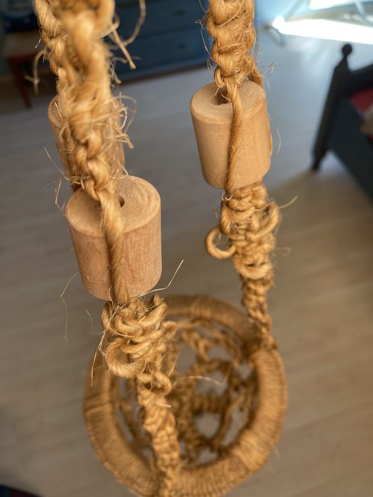 Kwietnik podwieszany pleciony recznie