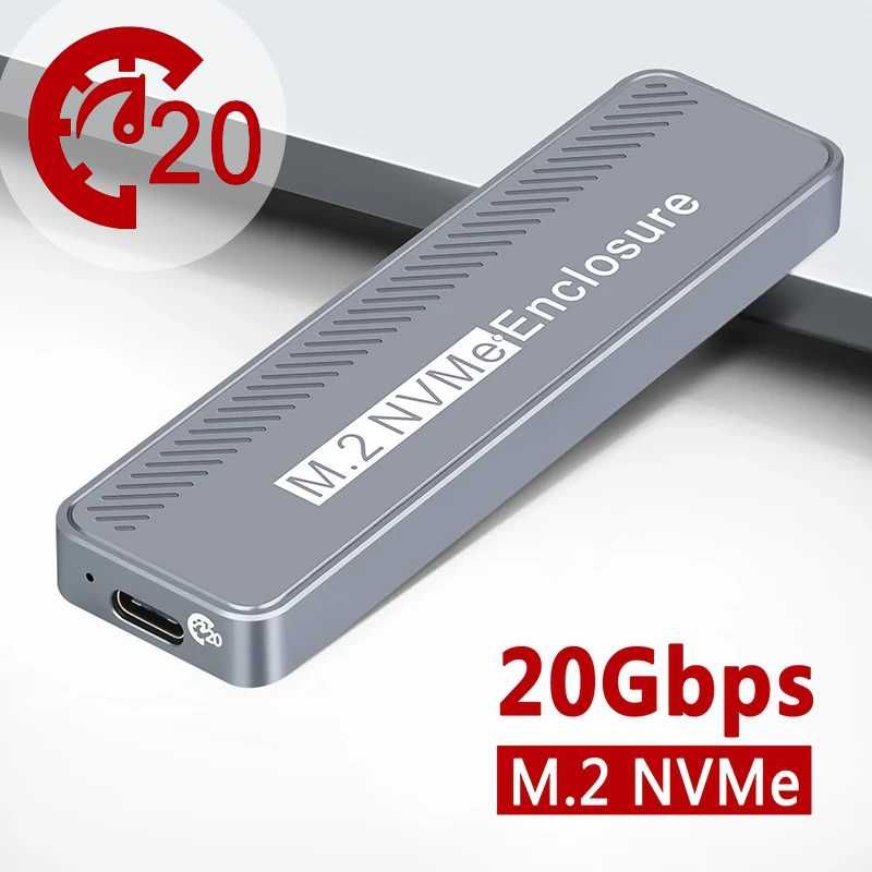 Корпус для SSD M2 NVMe до 20Gbps M.2 Type C карман Type C