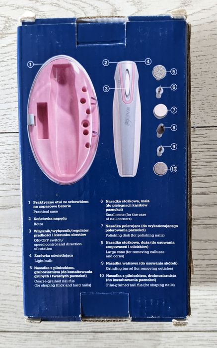 NOWY zestaw do manicure 6 nakładek