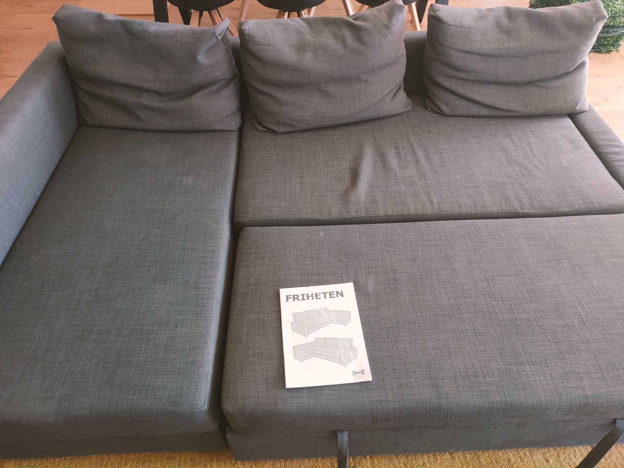 Sofá-cama com chase lounge Friheten