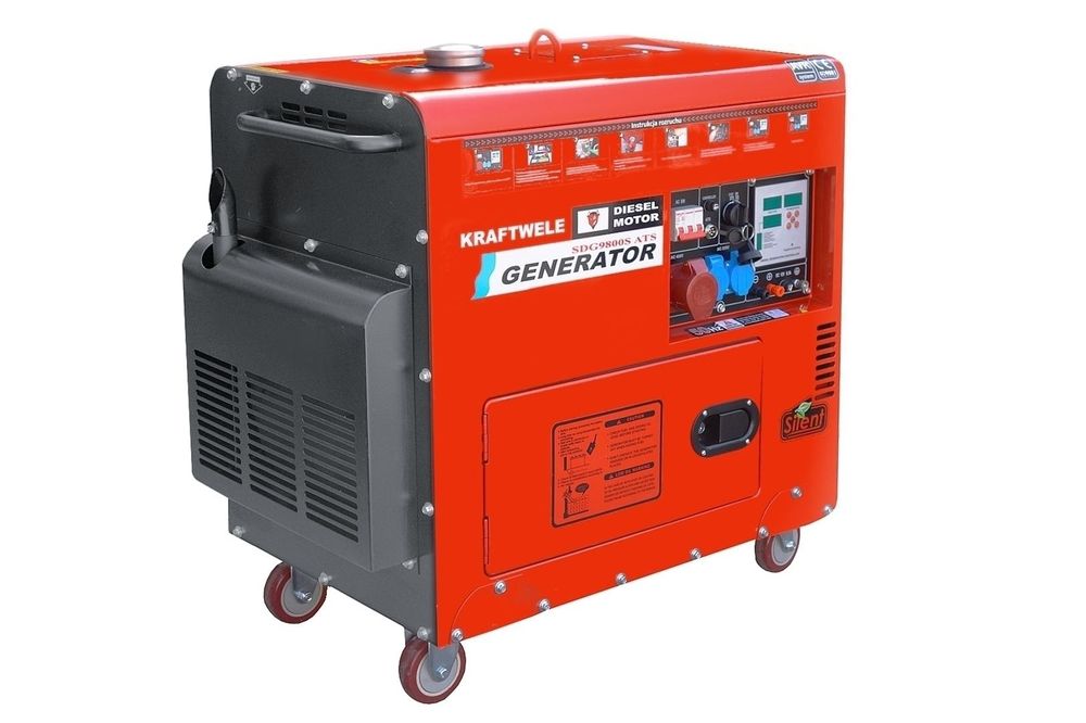 АКЦІА- Дизельний генератор 9.8кВт/ 3-фаз SDG9800 KRAFTWELE DOUBEL TANK