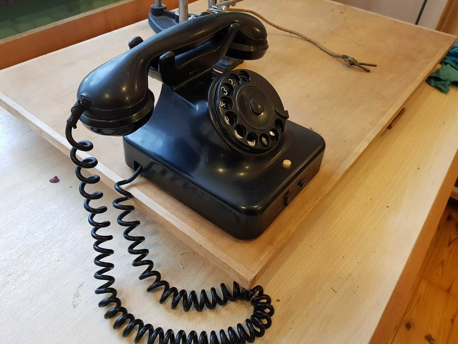 Telefon bakelitowy 1950 PRL zabytek