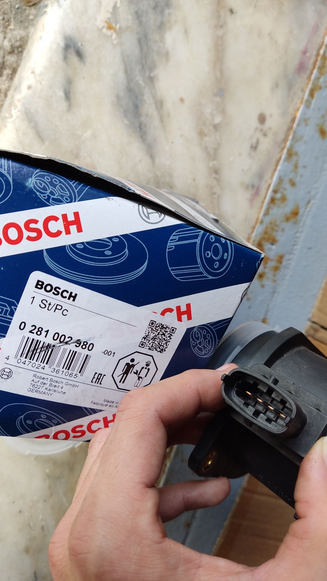 Medidor de massa de ar original Bosch de Fiat Grand Punto 2009