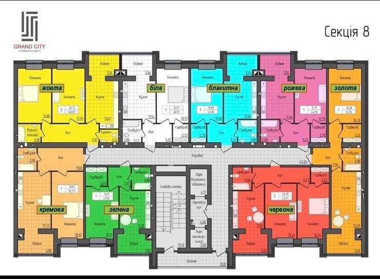 1-но кімнатна квартира в ЖК Гранд Сіті Домбровський
