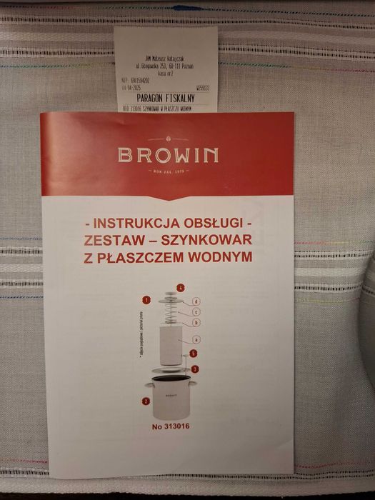 Szynkowar - zestaw z płaszczem wodnym BROWIN 1,5 kg