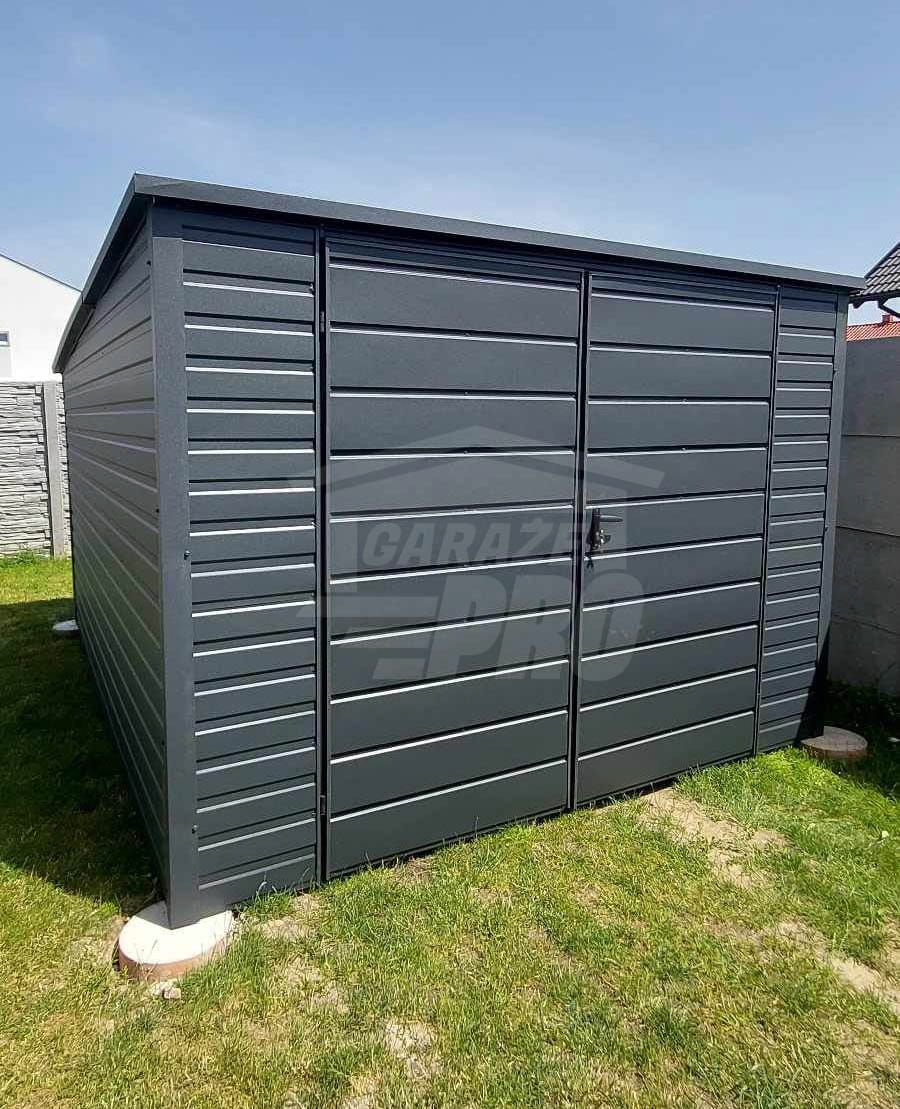 Schowek domek ogrodowy 3,5x4,5m brama dwuskrzydłowa dach  GP458