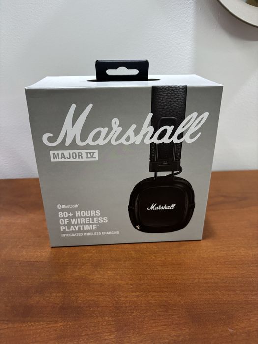 Marshall Major IV Auscultadores Preto Bluetooth novos / selados
