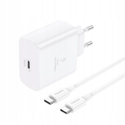 Szybka Ładowarka Sieciowa 45W Usb C +Gan Pd Do Telefonu + Kabel Usb-C