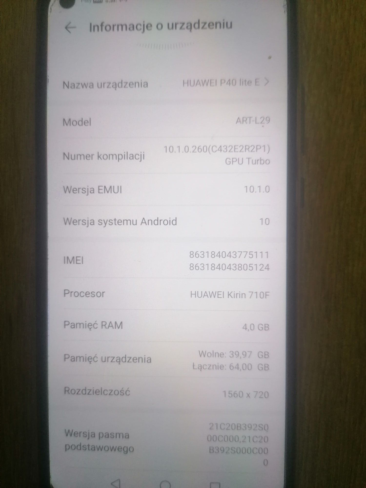 Telefon Huawei p40 lite e