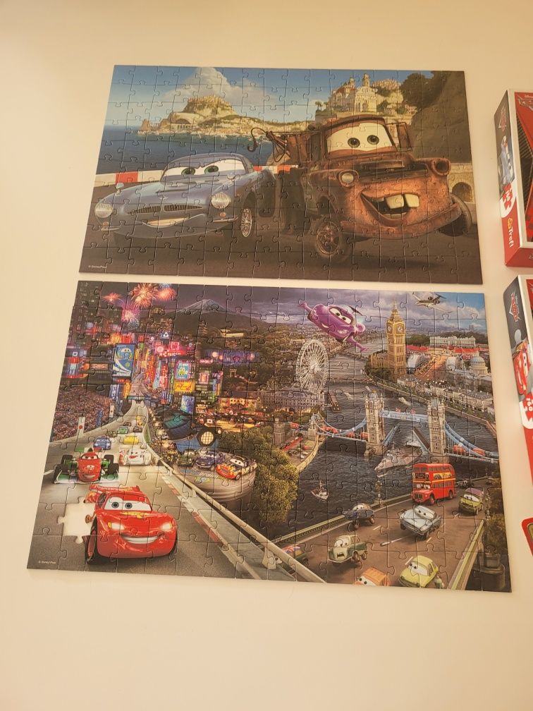 2szt PUZZLE AUTA CARS Trefl + gratis gra Memory