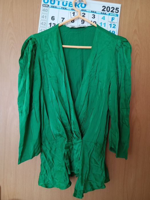 Blusa verde tamanho M Zara