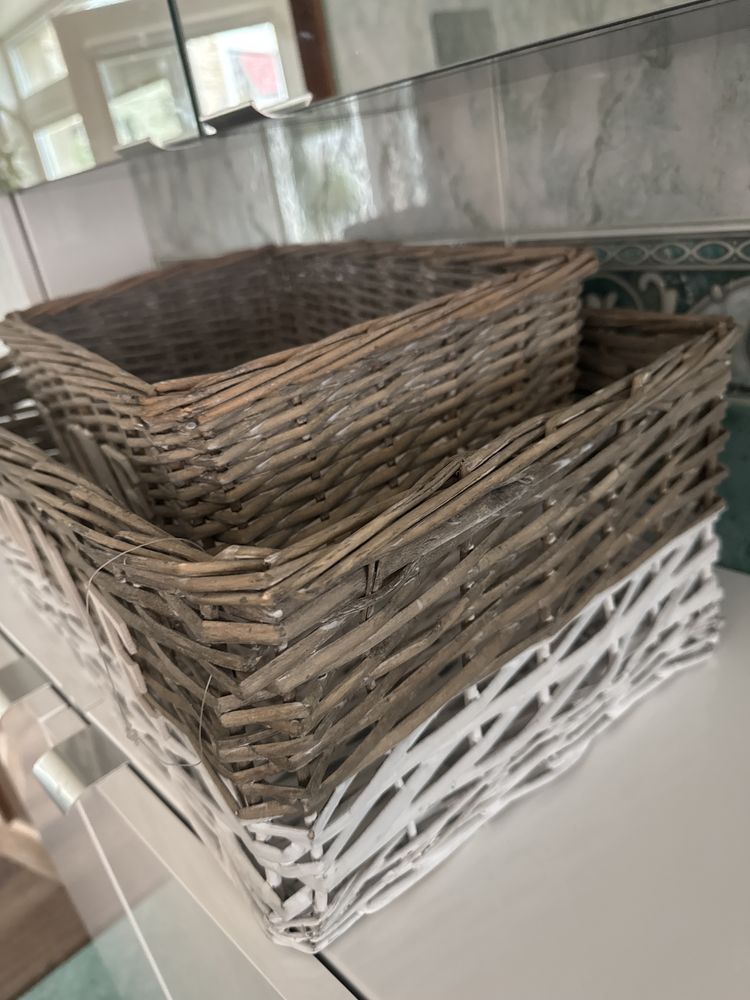 Rattanowy kosz HOME ratan Boho Vintage ratan koszyk