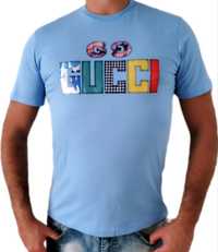 Koszulka męska t-shirt GG niebieska Wyprzedaz