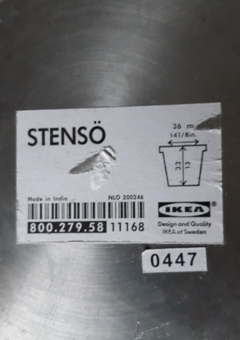 Vaso Metalico Inox Modelo Stensö do IKEA