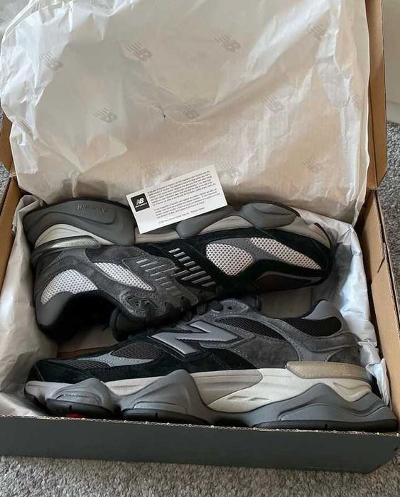 Buty meskie Mokasyny New_Balance_9060_Black_Castlerock_Grey R.37