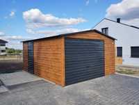 Garaże drewnopodobne, garaż 4x6 dach dwuspadowy, profil zamkniety