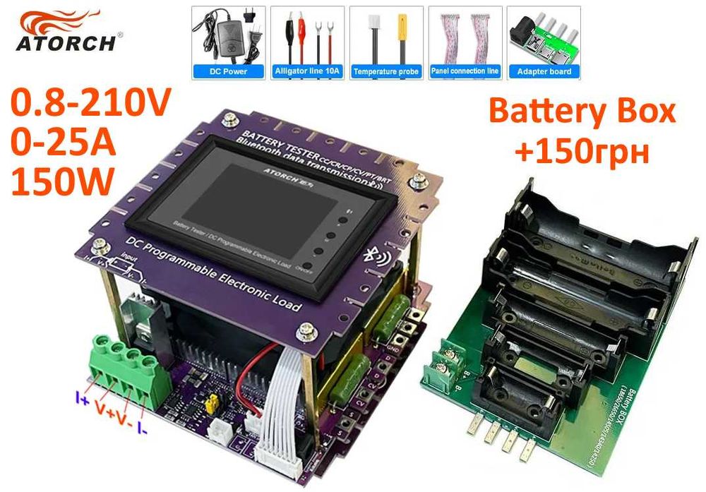 Atorch DL24MP-FX 150W електронне навантаження нагрузка