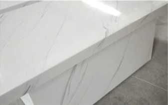 Stół z kamienia CALACATTA CARRARA marmur 110x50 Wysoki Połysk