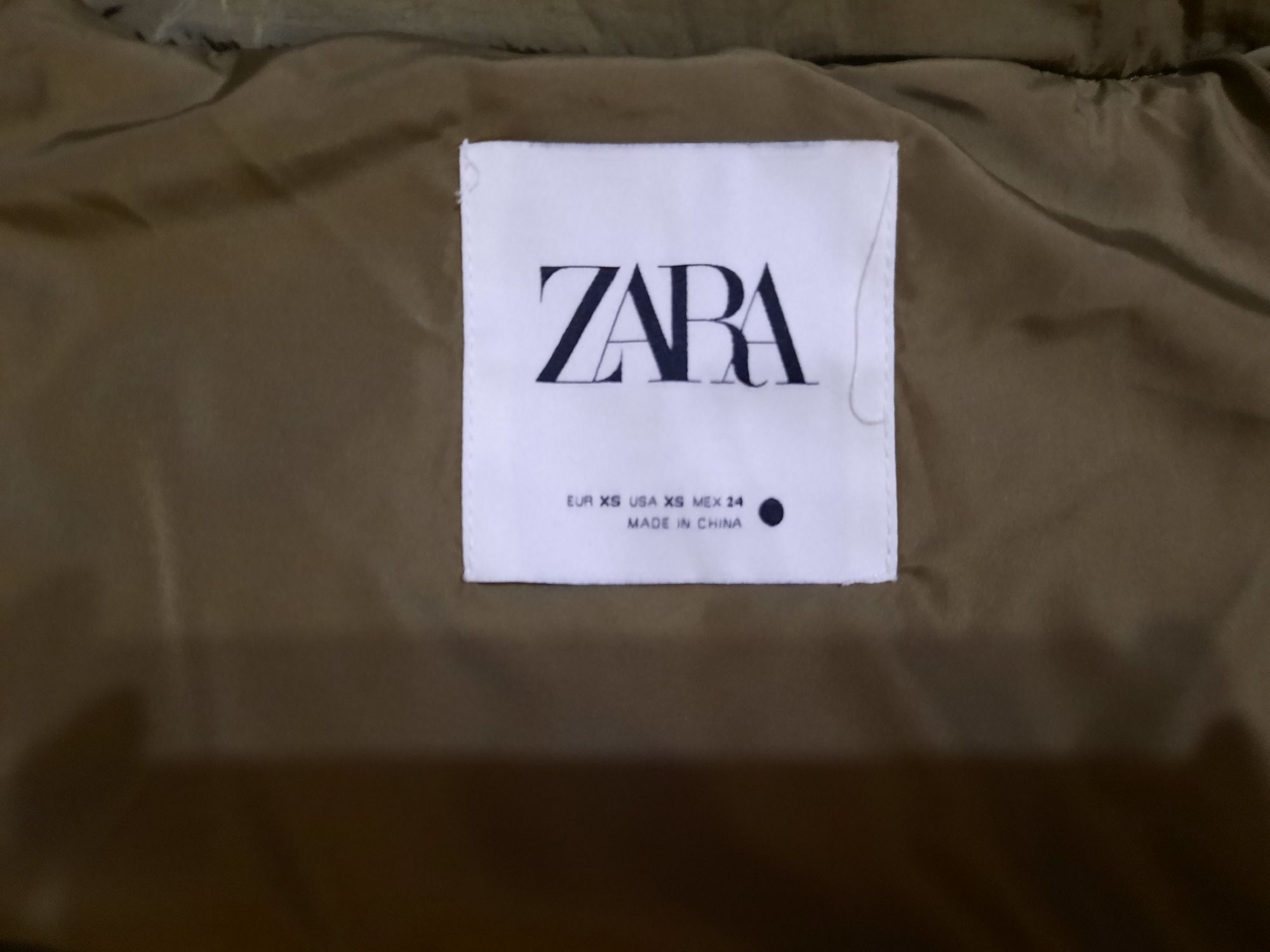 Куртка Zara оригинал, оливкового цвета