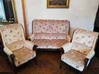 2 fotele i kanapa vintage