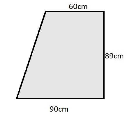 Lustro w kształcie trapezu 90x89cm