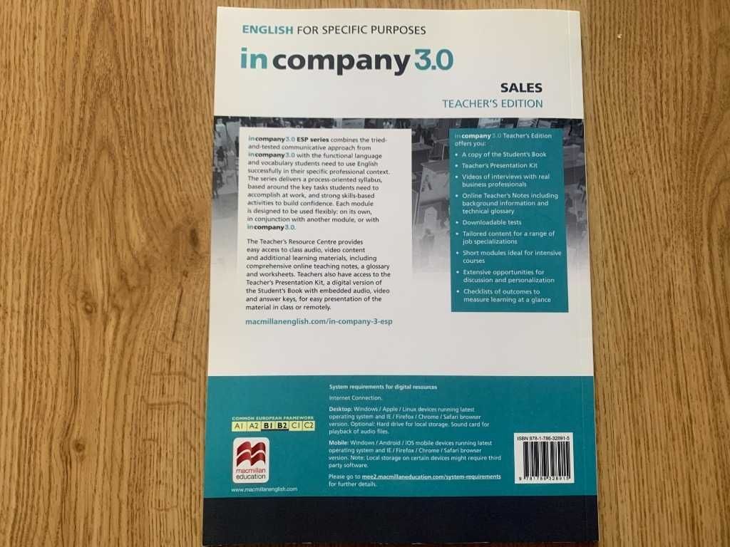 in company 3.0 ESP Sales Teacher's edition