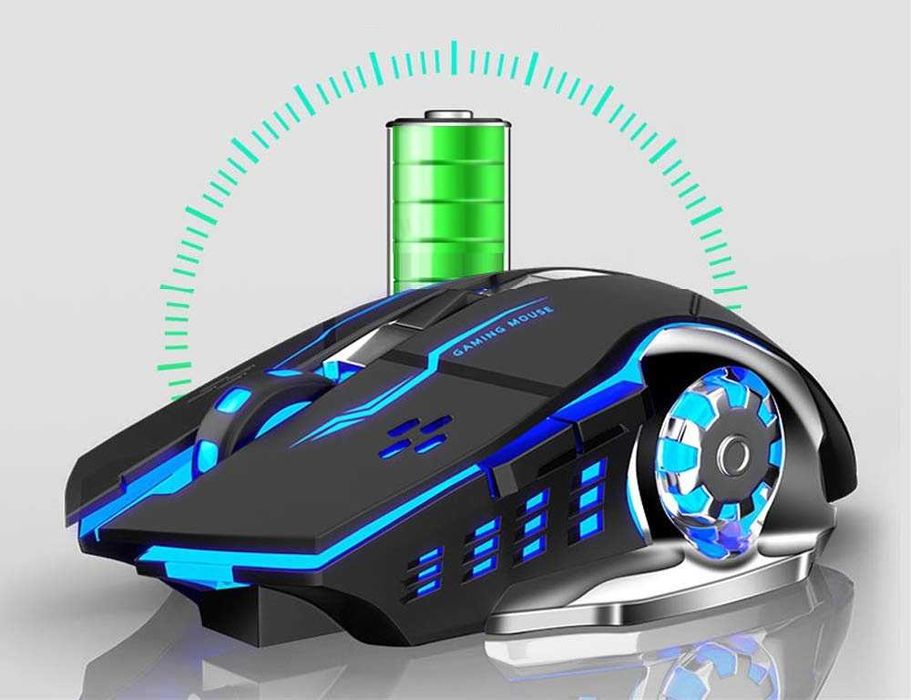 Mysz Gamingowa Bezprzewodowa Dla Gracza Do Laptopa Komputera Czarna