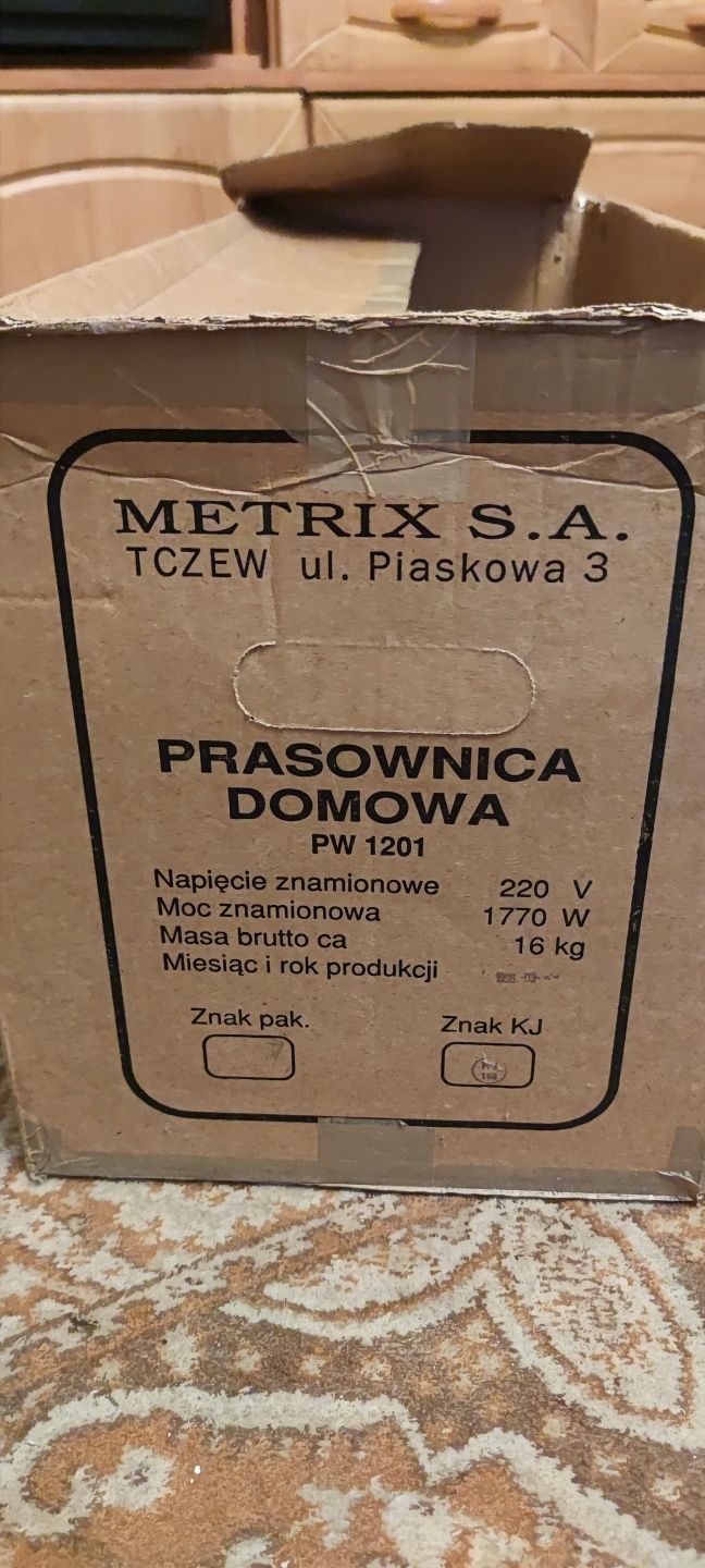 Sprzedam prasownicę domową METRIX PW 1201 – 1770 W, 16 kg