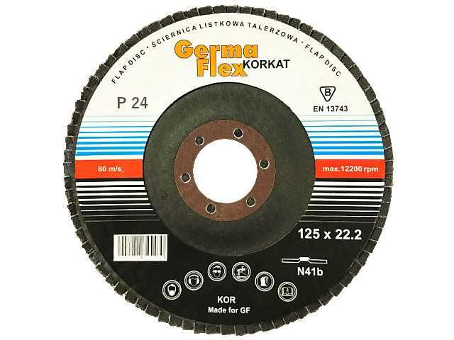 10x Tarcza ściernica listkowa lamelka do szlifowania KORKAT 125 P 24