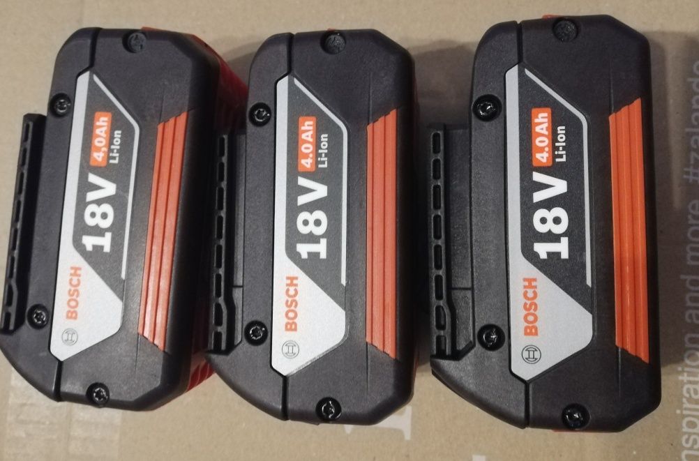 3x GBA 18V 4,0 AH oryginalne bateria akumulator bosch