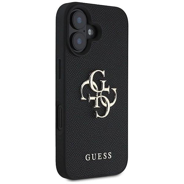 Etui Guess Grained Big 4G Logo Small Classic Logo na iPhone 16 - czarn