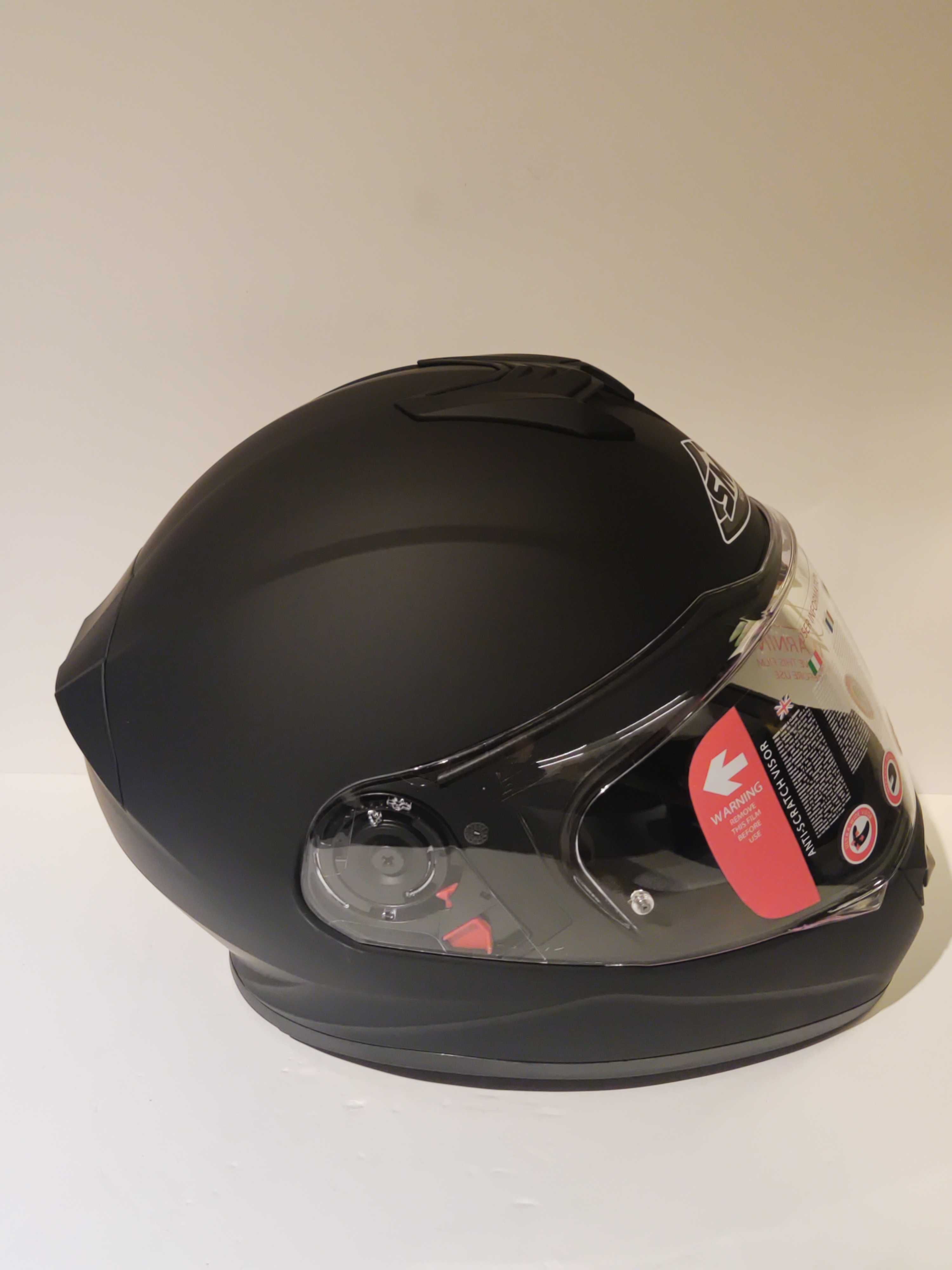 Capacete dupla-viseira integral mota scooter novo