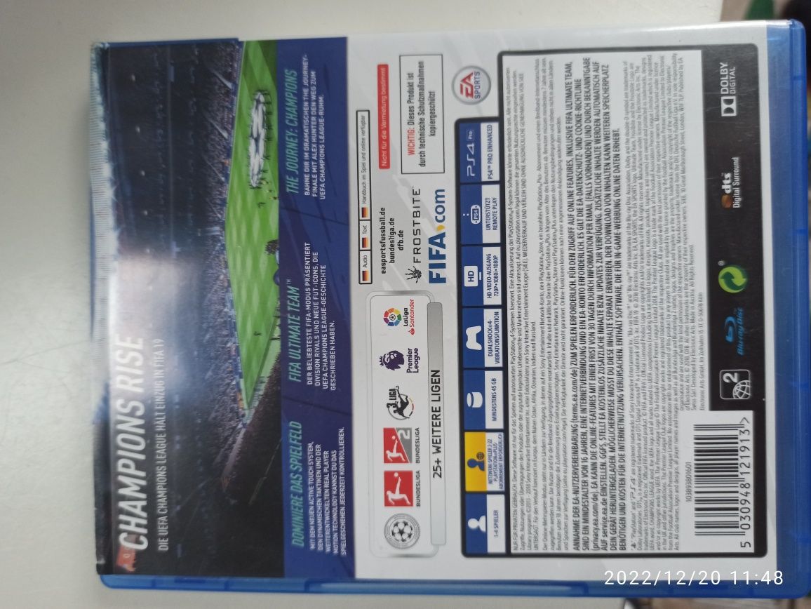 Gra PS4 FIFA 19 wersja niemiecko-angielska